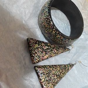 Earrings and a braclet set